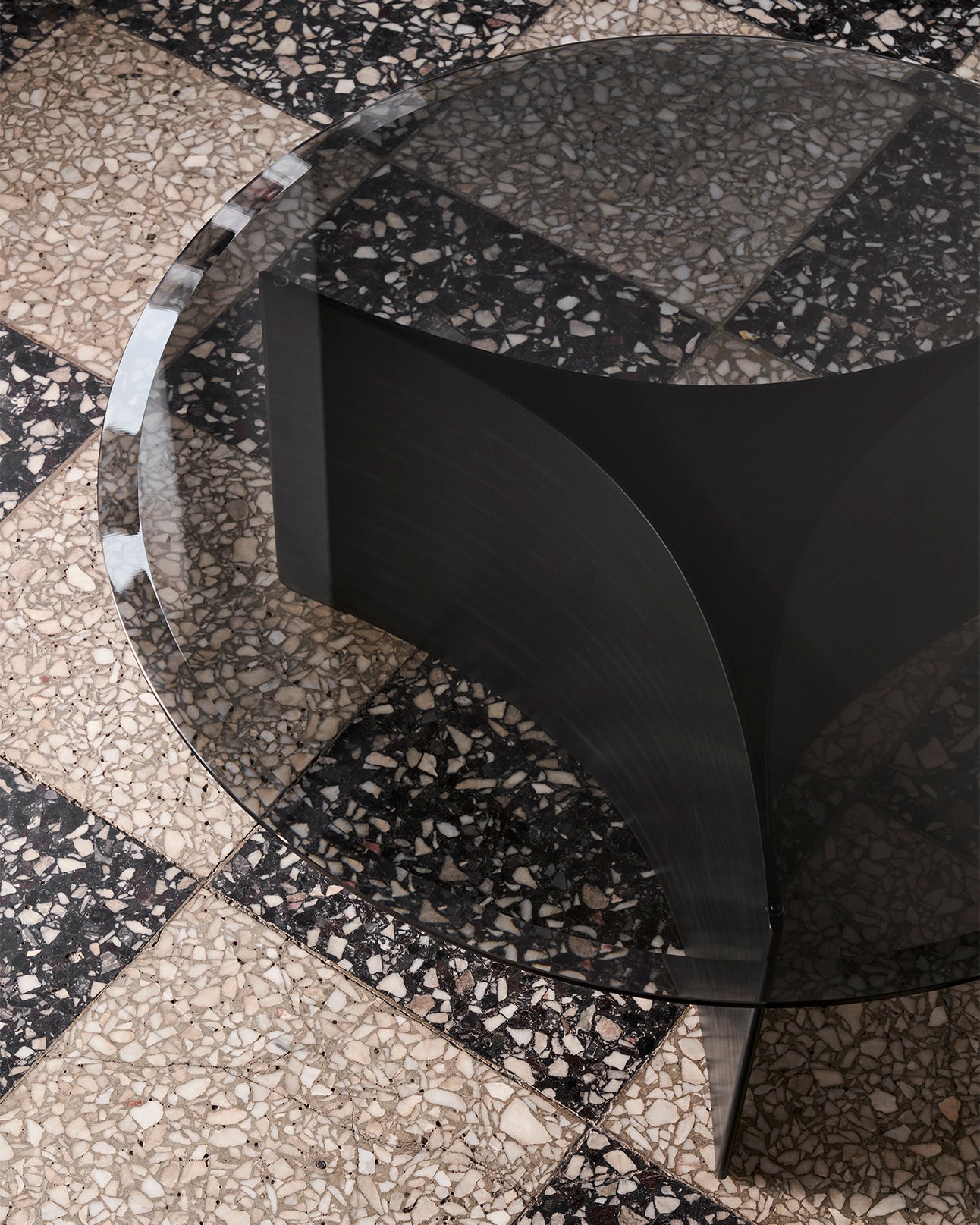 Arc Table - Medium - Black patinated steel