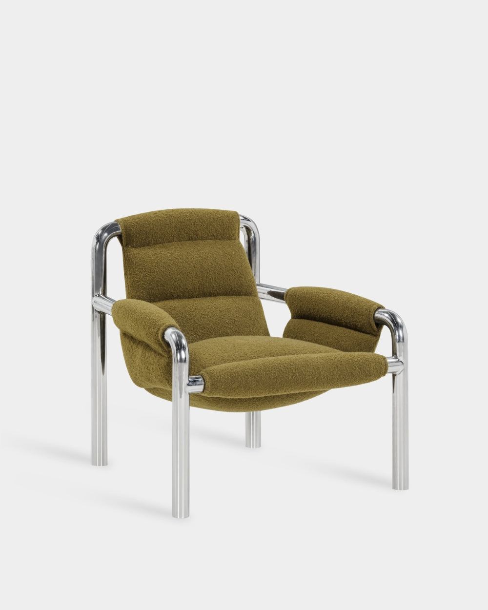 Atli Lounge Chair - Chrome-plated legs - Baru col. 950