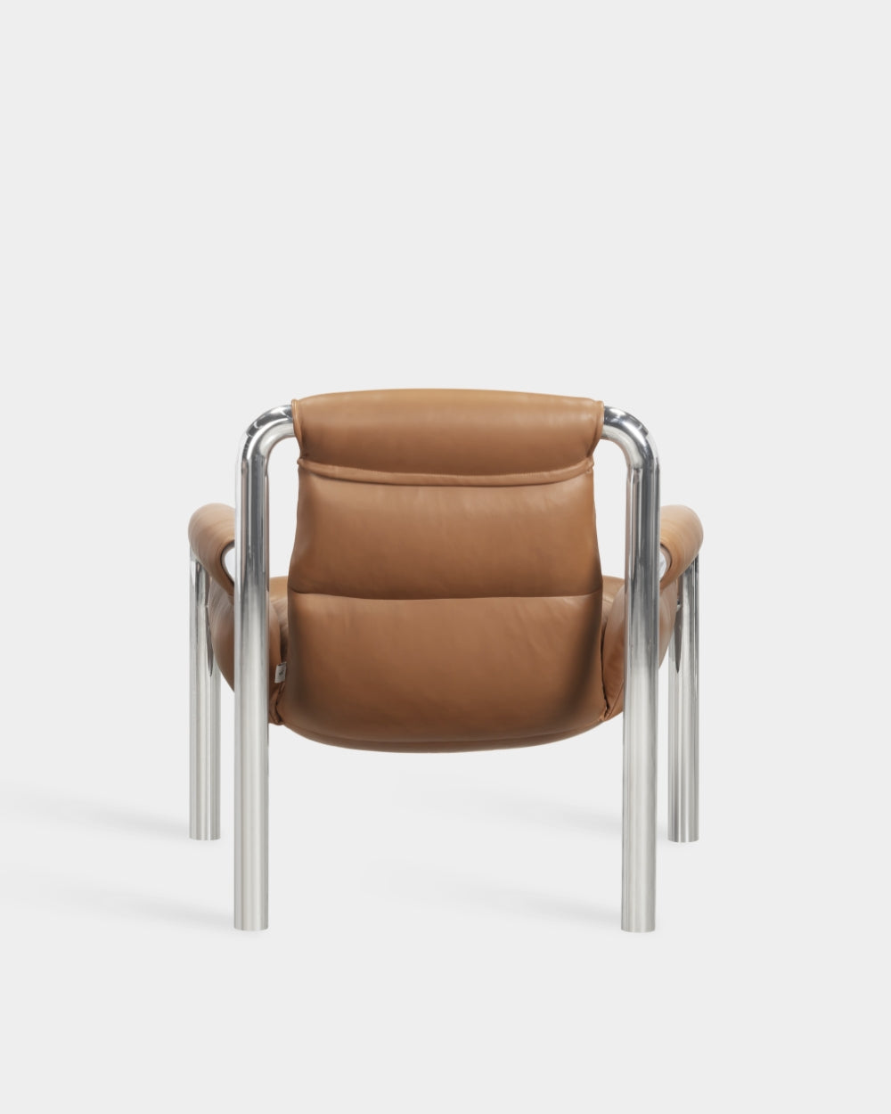 Atli Lounge Chair - Chrome-plated legs - Parma col. Cognac