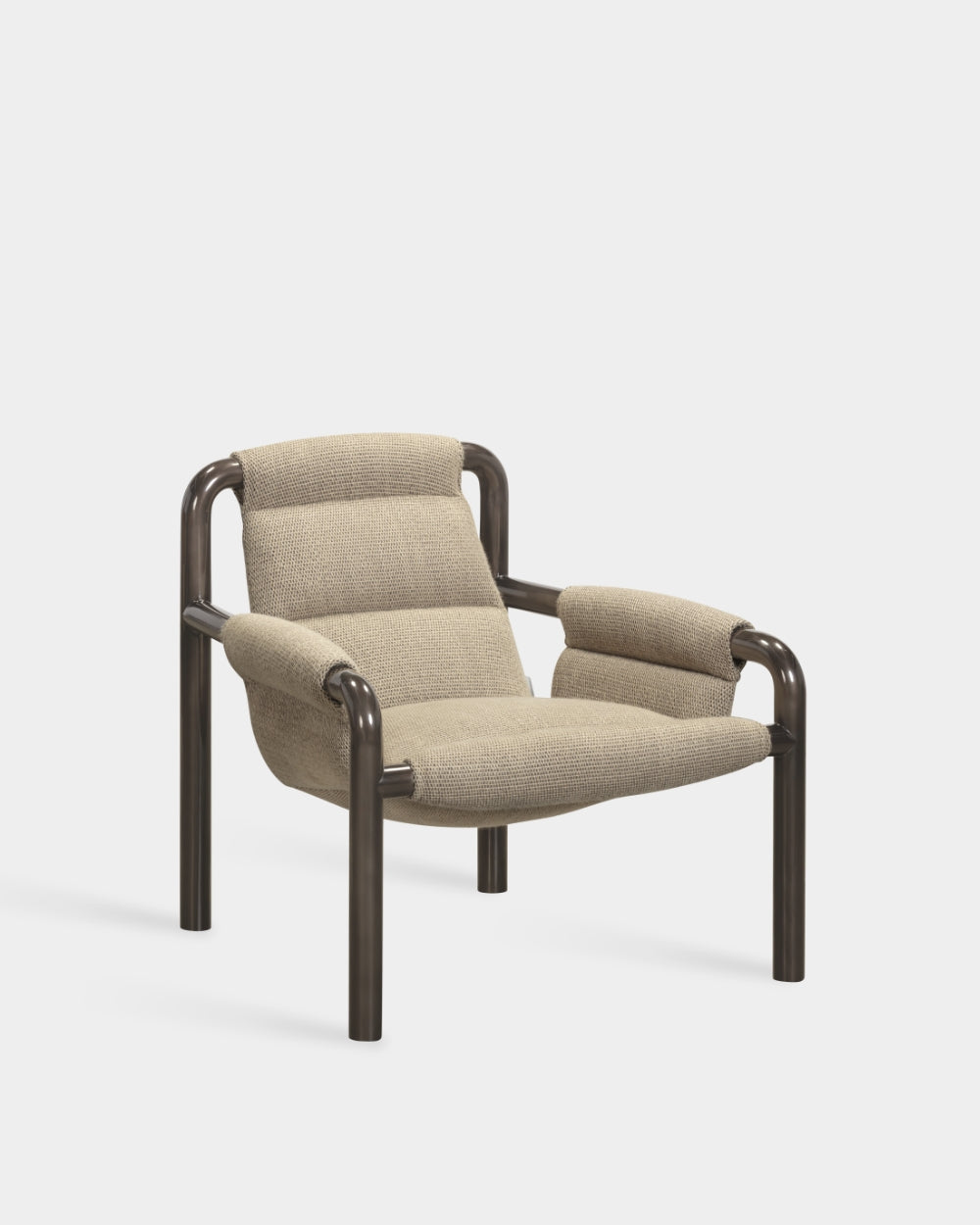 Atli Lounge Chair - Dark grey lacquered legs - Turn col. 04