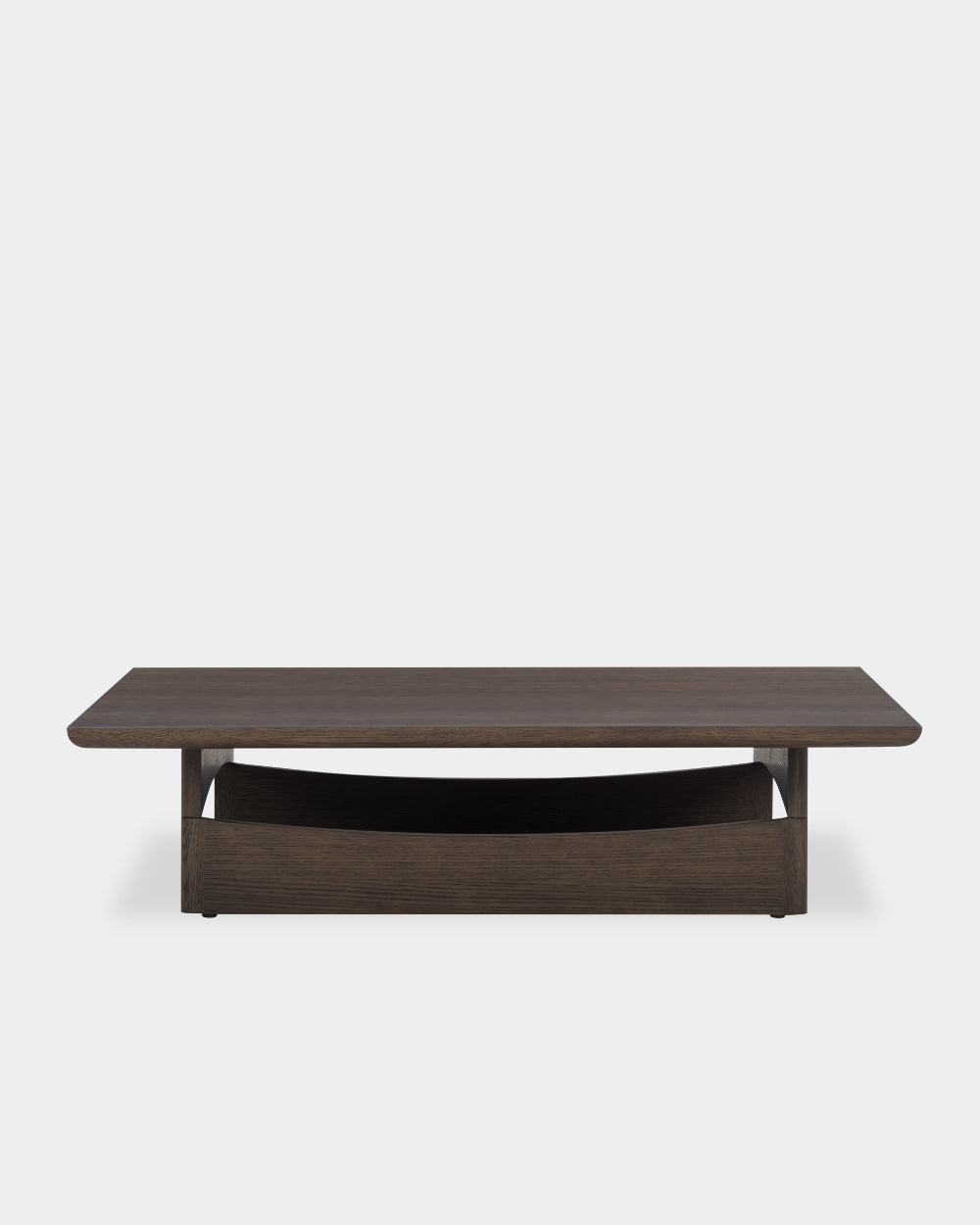 Bower Coffee Table - 120 x 120 - Dark brown-stained oak