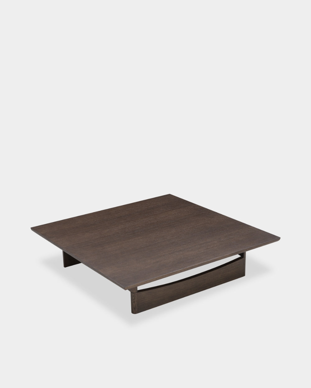 Bower Coffee Table - 120 x 120 - Dark brown-stained oak