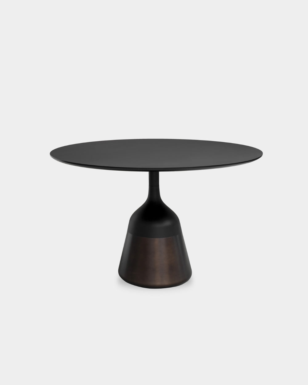 Coin Dining Table - Ø120 - Black laminate
