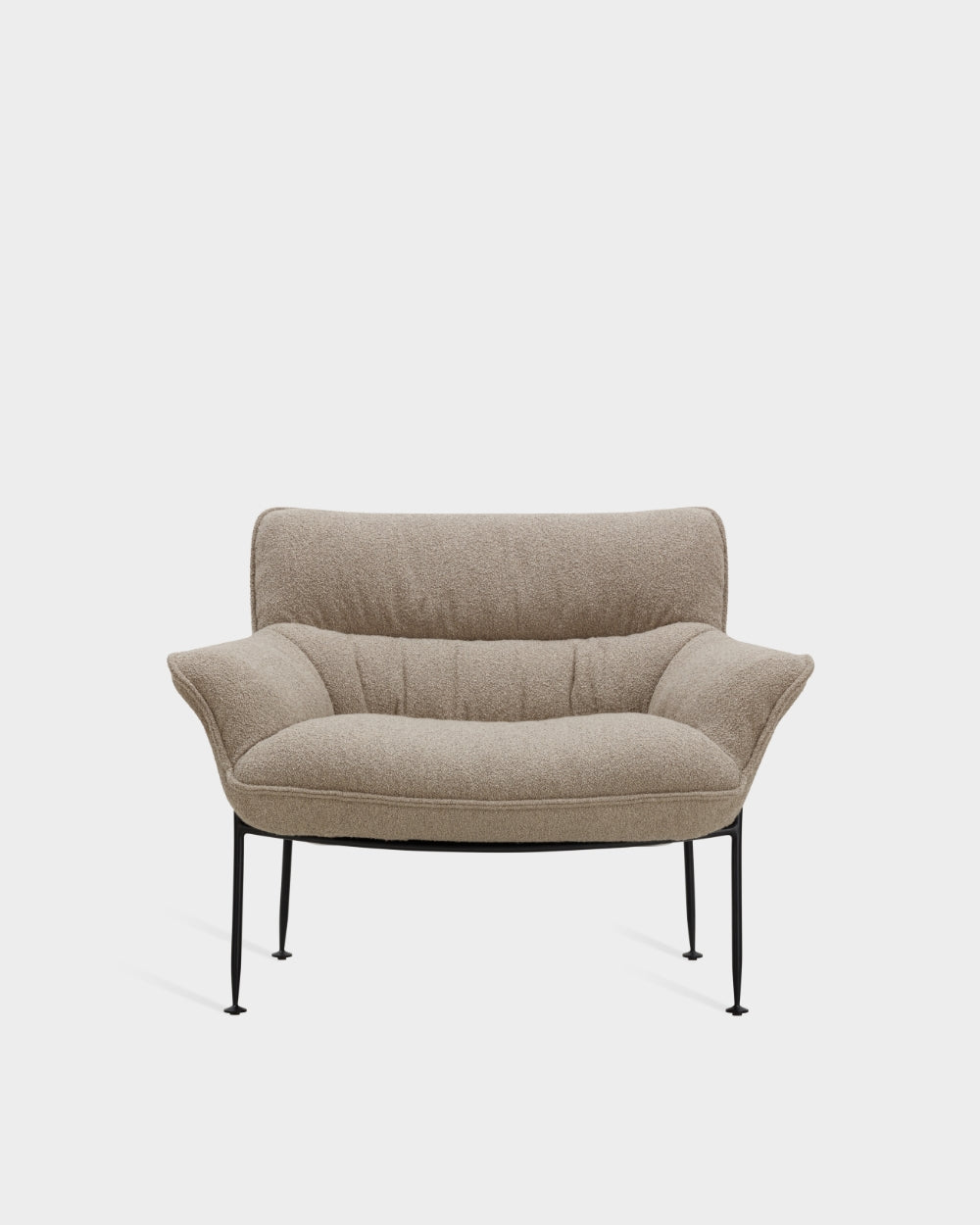 Duvet Lounge Chair - Black steel frame - Cuddle col. 04