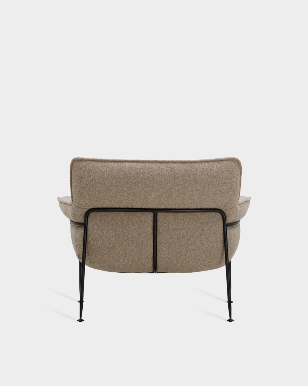 Duvet Lounge Chair - Black steel frame - Cuddle col. 04