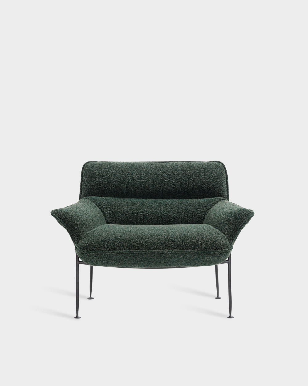 Duvet Lounge Chair - Black steel frame - Spectrum col. 10