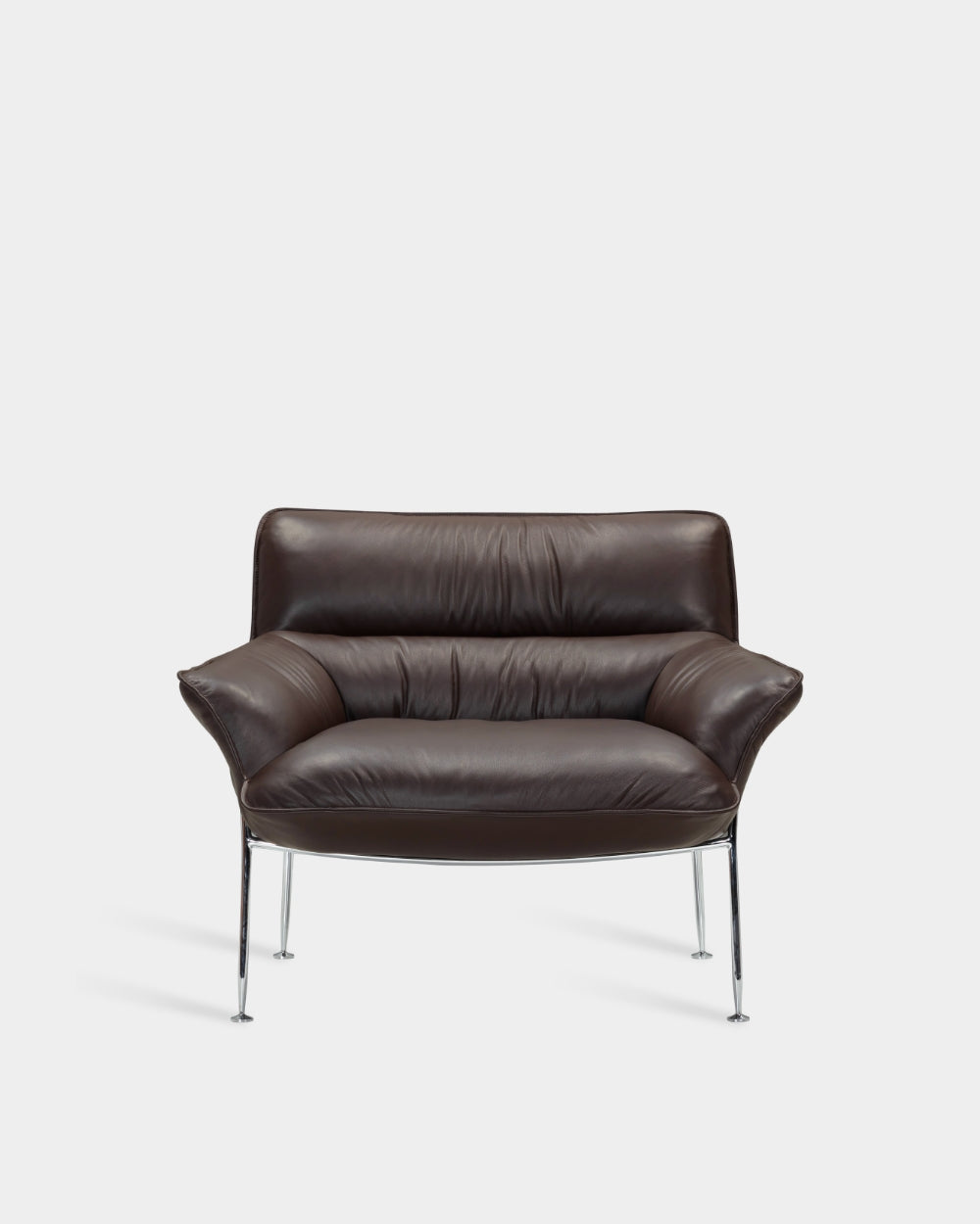 Duvet Lounge Chair - Chrome - Parma col. Mocca