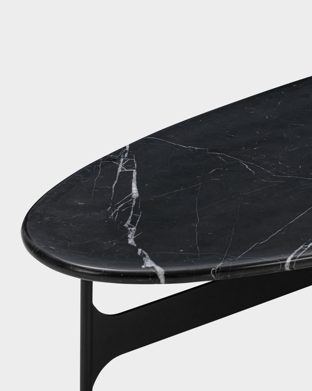 Floema Coffee Table - Oval - Nero Marquina marble