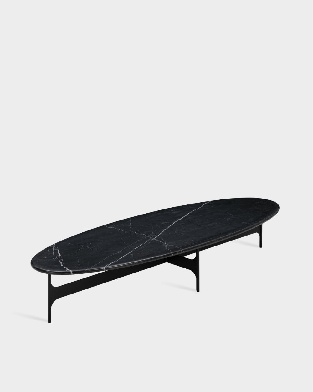 Floema Coffee Table - Oval - Nero Marquina marble