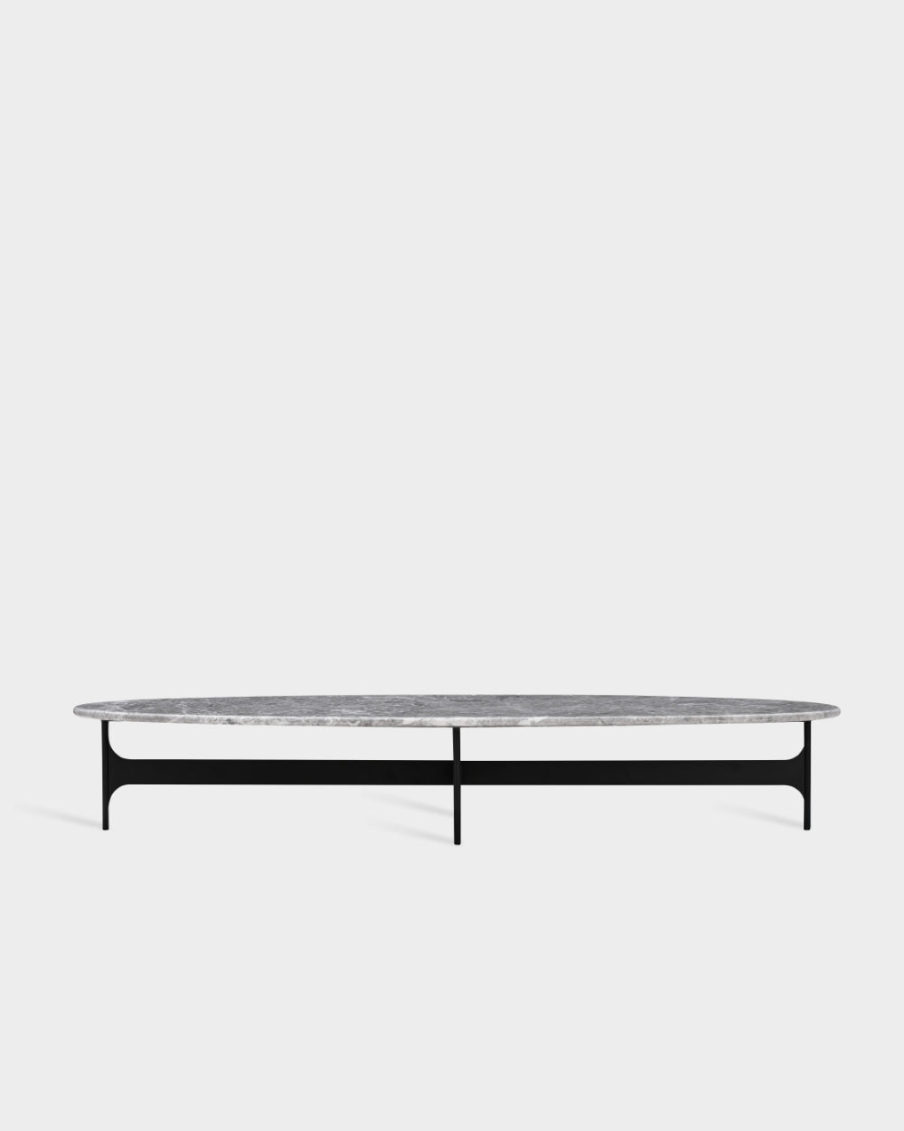 Floema Coffee Table - Oval - Grey Emperador marble