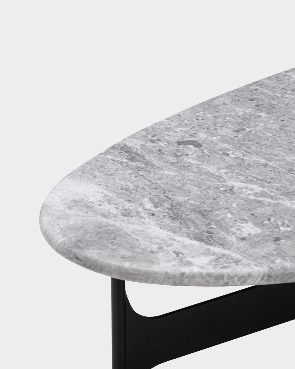 Floema Coffee Table - Oval - Grey Emperador marble