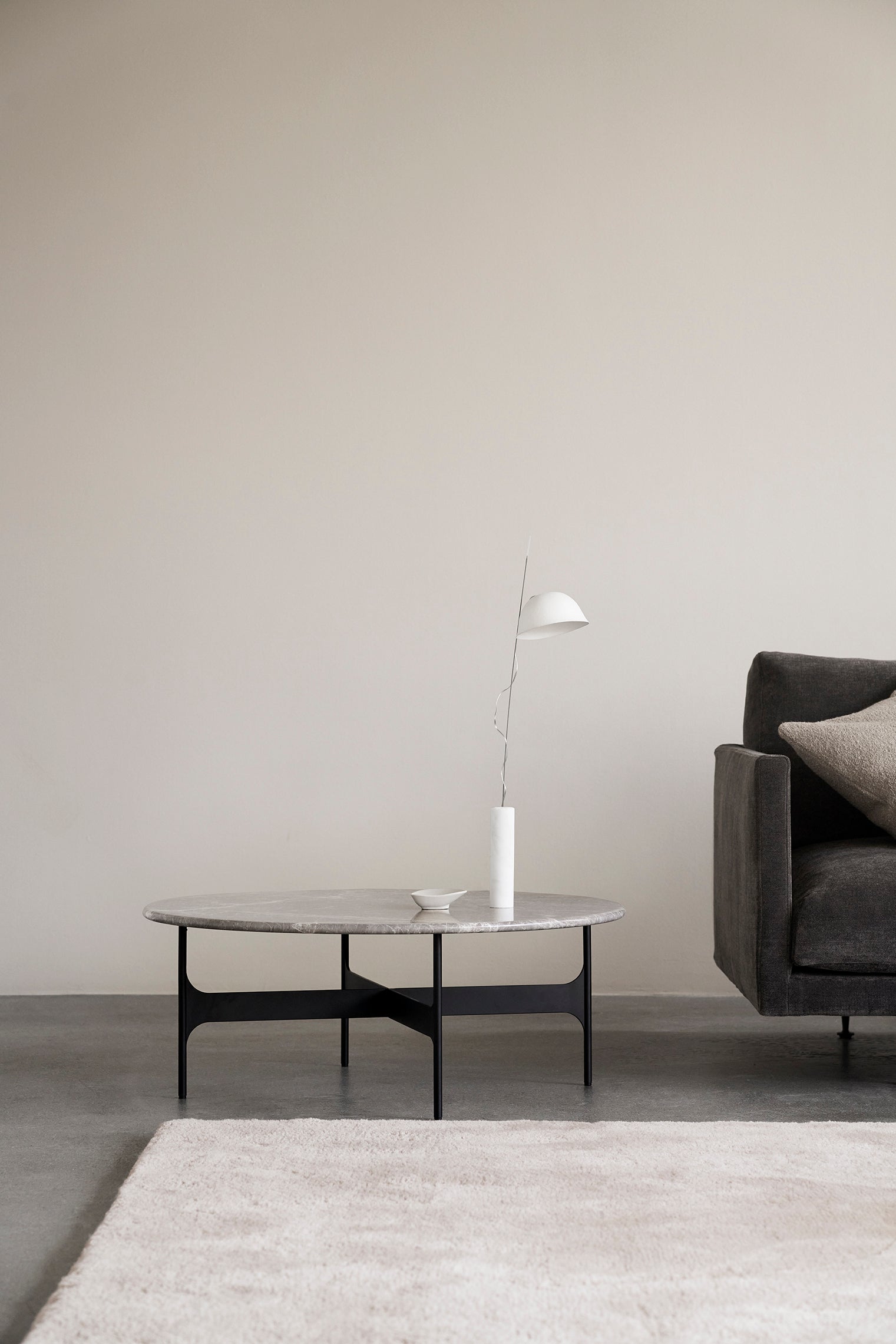 Floema Coffee Table - Large - Grey Emperador marble