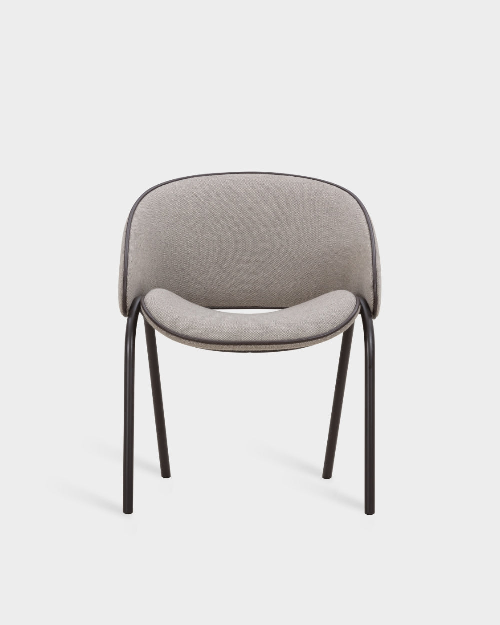 Folium Dining Chair - With leather piping - Fiord col. 262