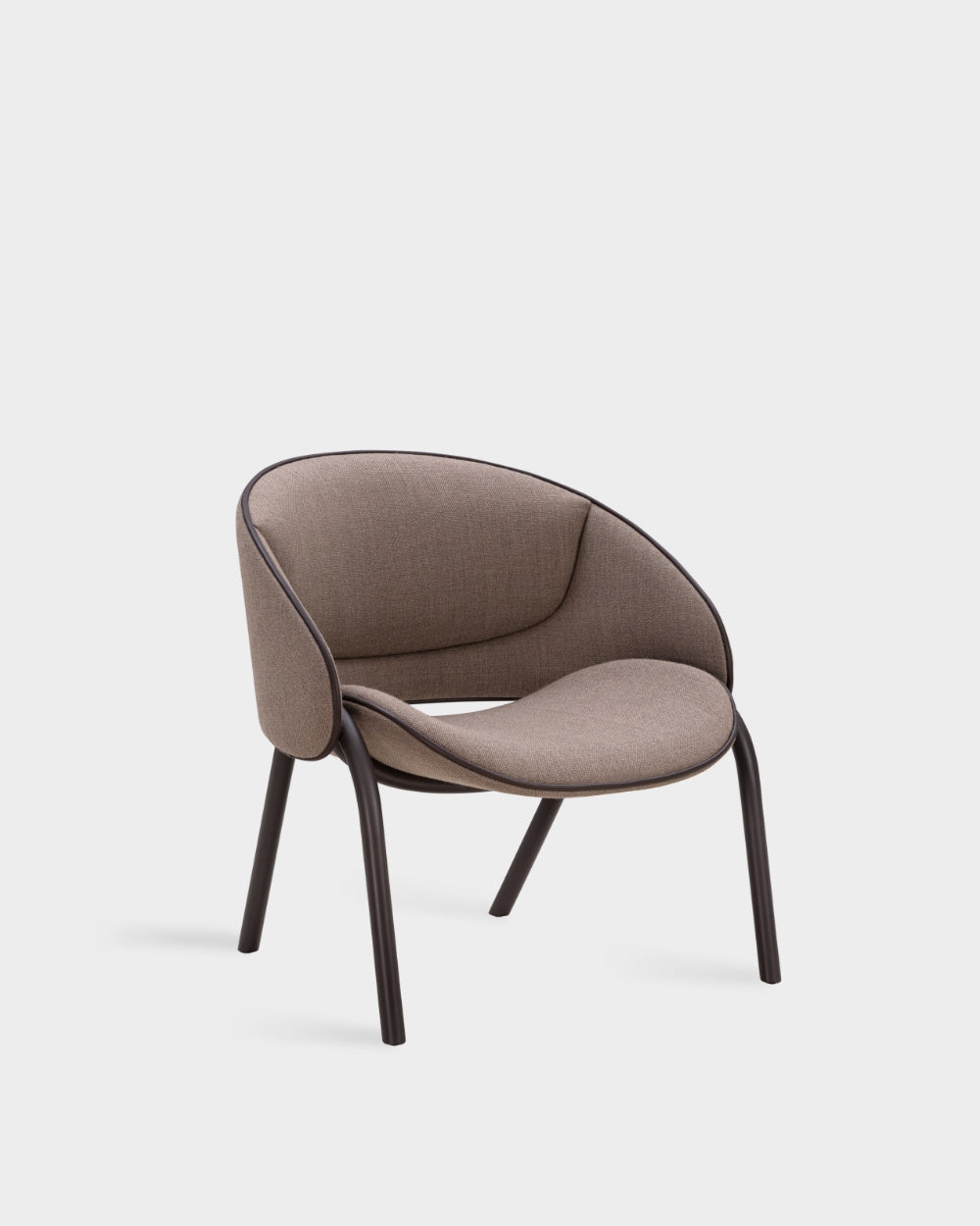 Folium Lounge Chair - With leather piping - Fiord col. 271