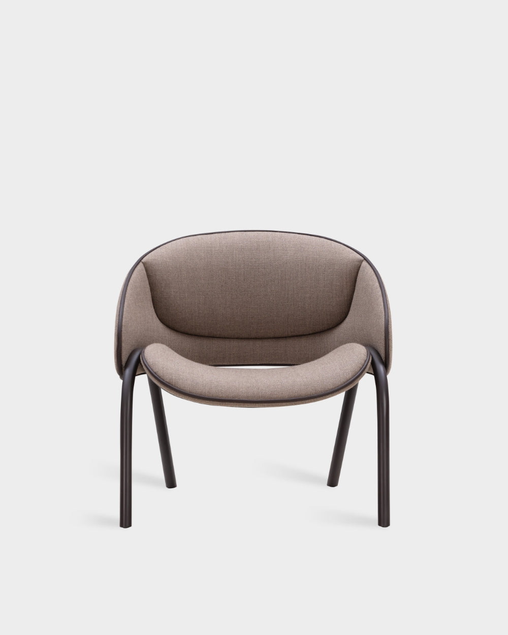 Folium Lounge Chair - With leather piping - Fiord col. 271