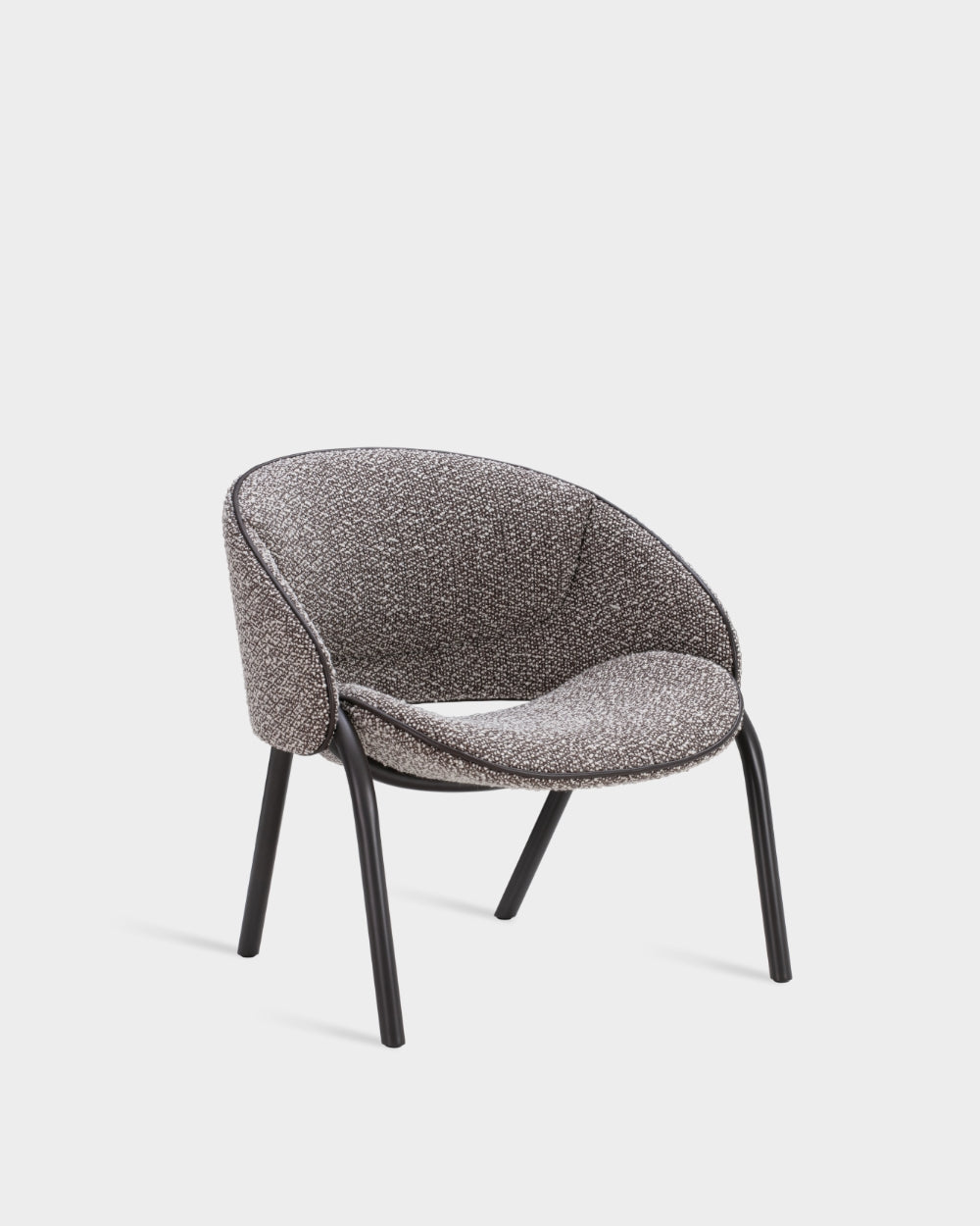 Folium Lounge Chair - With leather piping - Silenzio col. 06