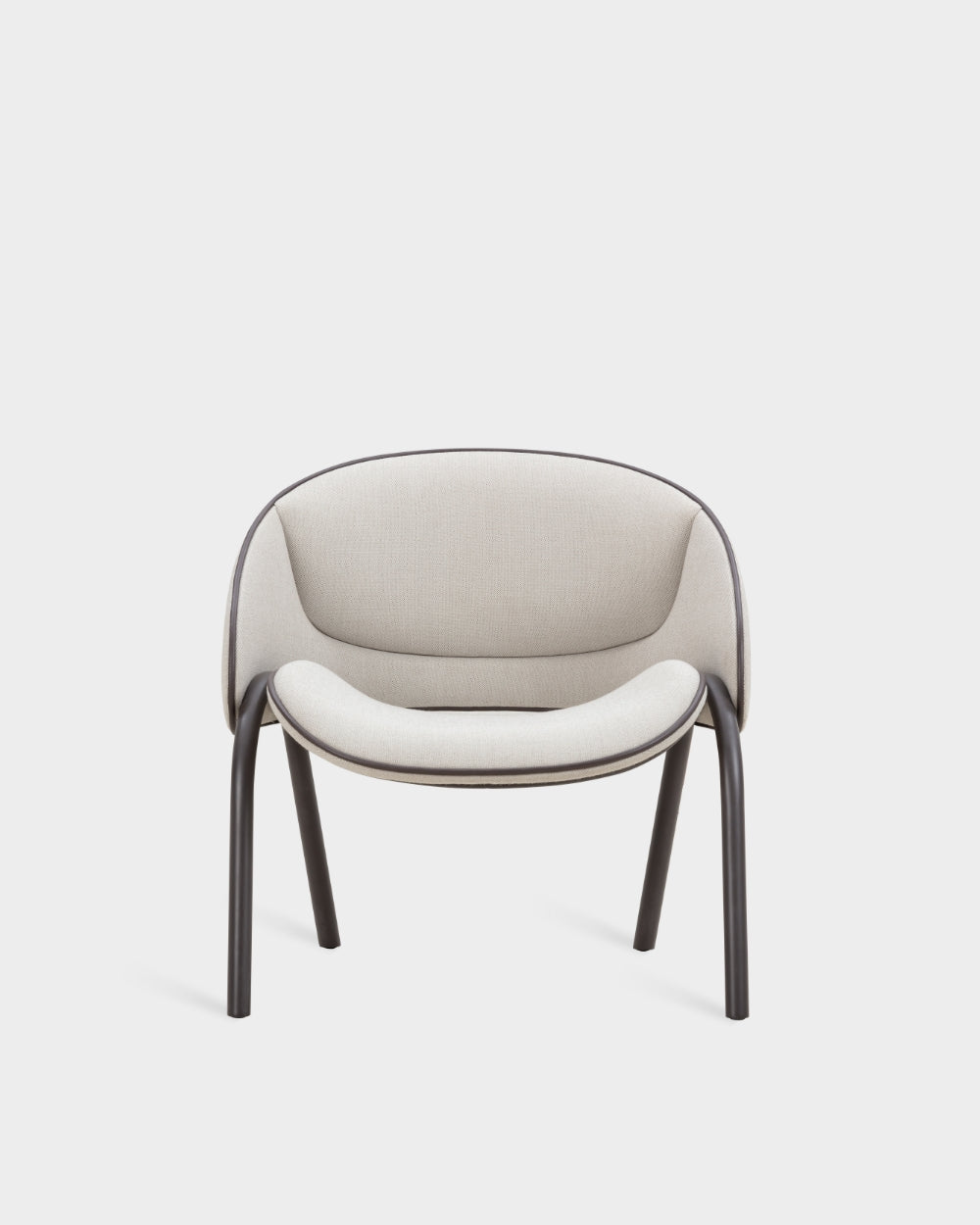 Folium Lounge Chair - With leather piping - Umber col. 61277