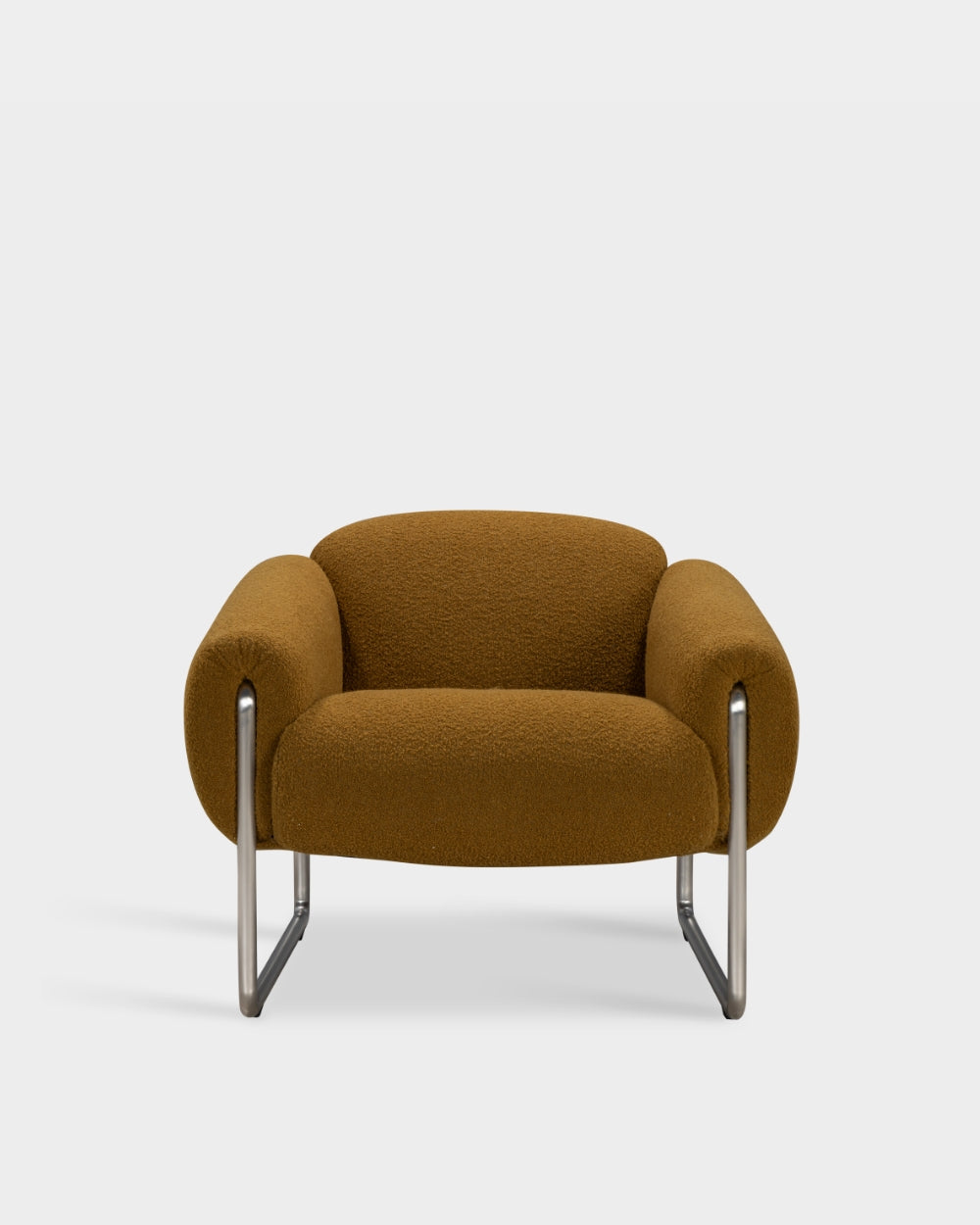 Odette Lounge Chair - Brushed steel legs - Baru col. 0450