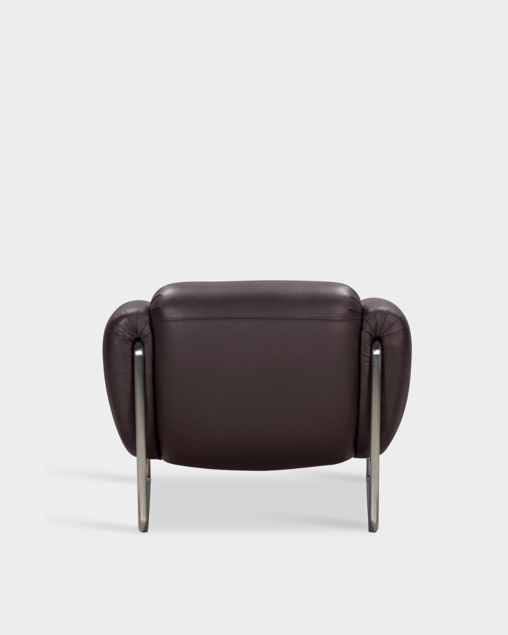 Odette Lounge Chair - Brushed steel legs - Parma col. Mocca