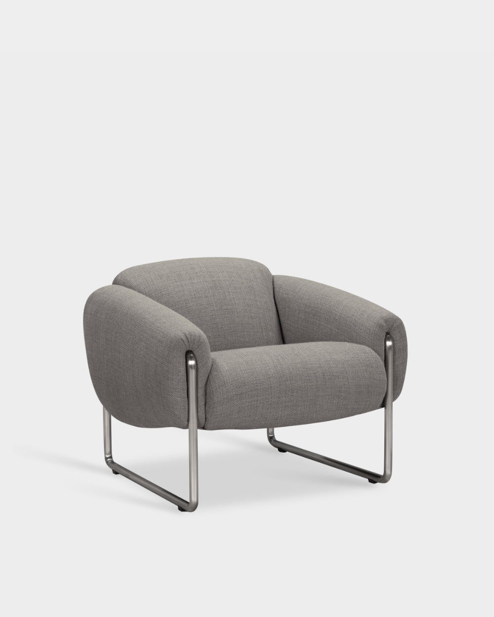 Odette Lounge Chair - Brushed steel legs - Tivoli col. 14