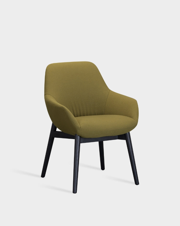 Sinum Chair - Wooden base - Steelcut col. 985