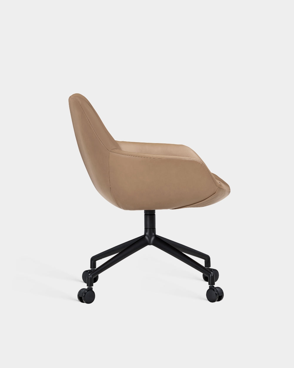 Sinum Chair - Swivel base with castors - Parma col. Macchiato