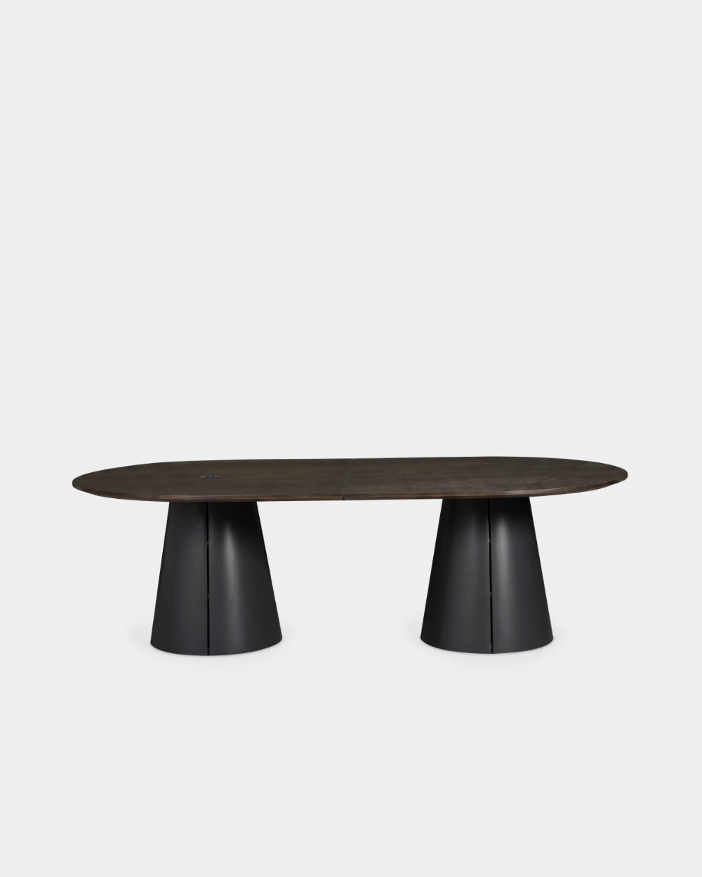 Trim Table - 240 x 120 cm - Black/Dark brown oak veneer