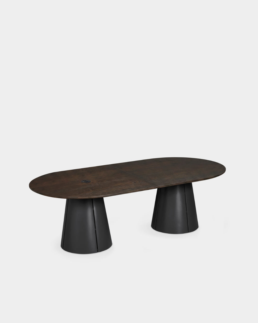 Trim Table - 240 x 120 cm - Black/Dark brown oak veneer