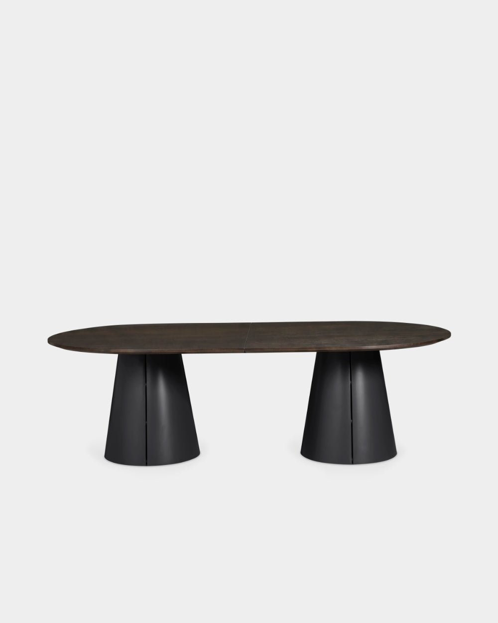 Trim Table - 240 x 120 cm - Black/Dark brown oak veneer