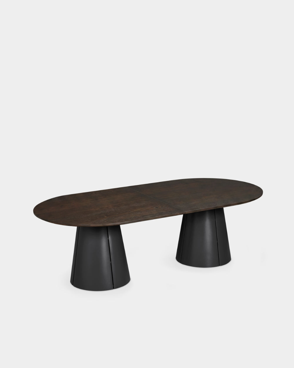 Trim Table - 240 x 120 cm - Black/Dark brown oak veneer