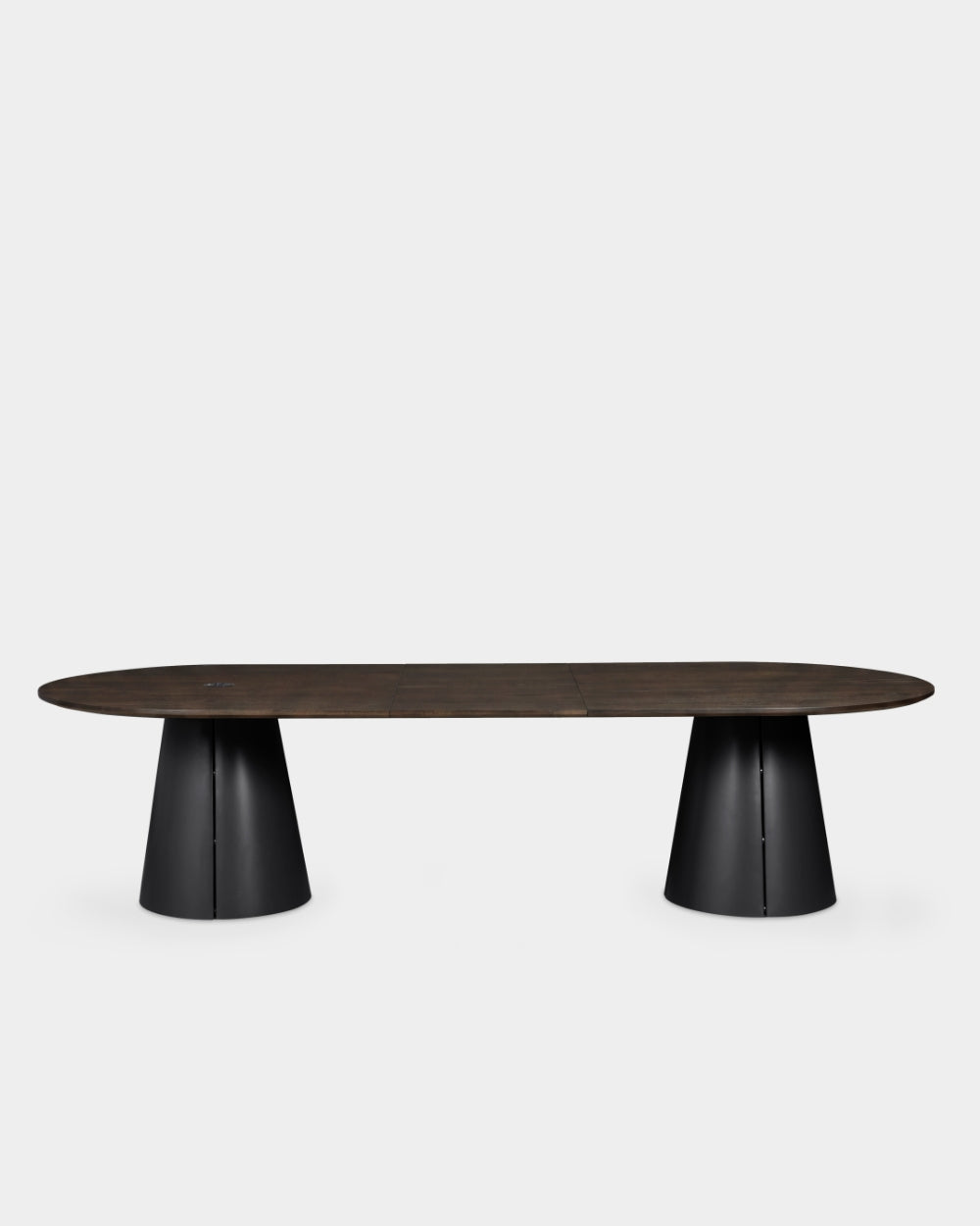 Trim Table - 300 x 120 cm - Black/Dark brown oak veneer