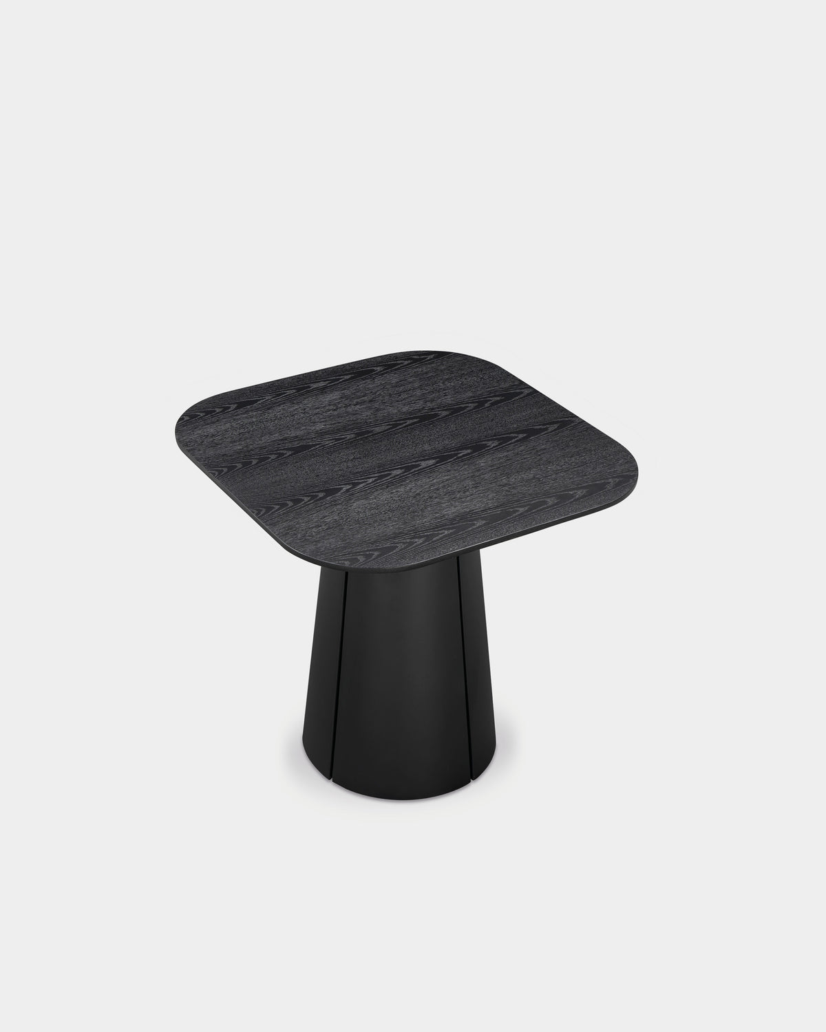 Trim Café Table - Black/Black oak veneer