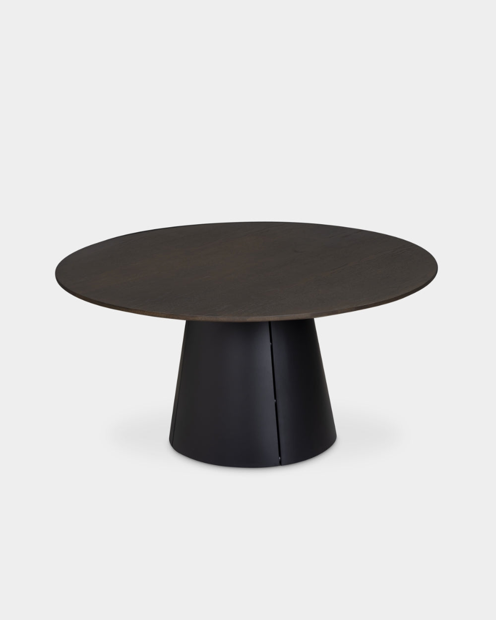 Trim Table - Ø150 - Black/Dark brown oak veneer