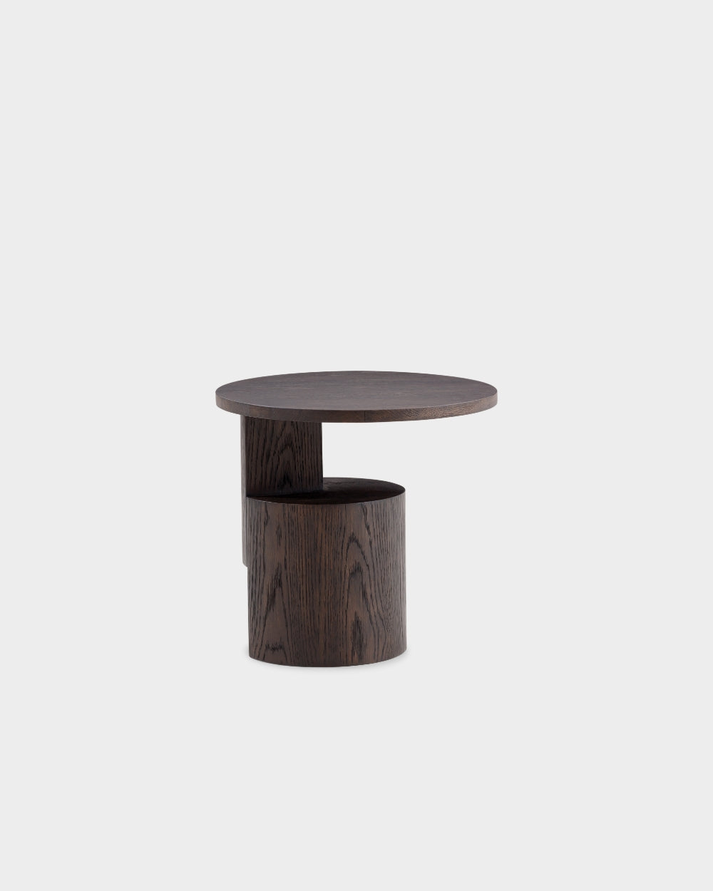Wedge Side Table - Low - Dark Brown