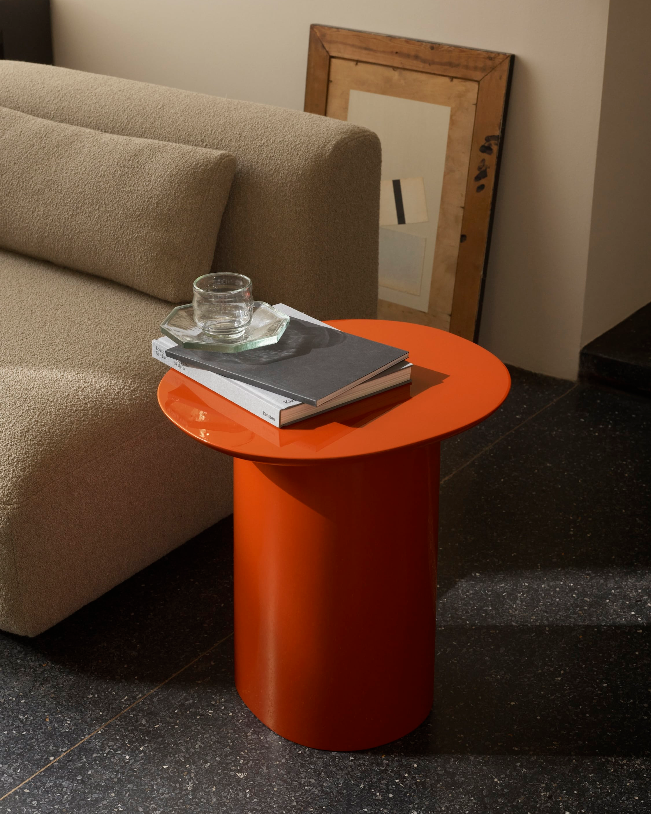 Kin Side Table - High-gloss burnt orange