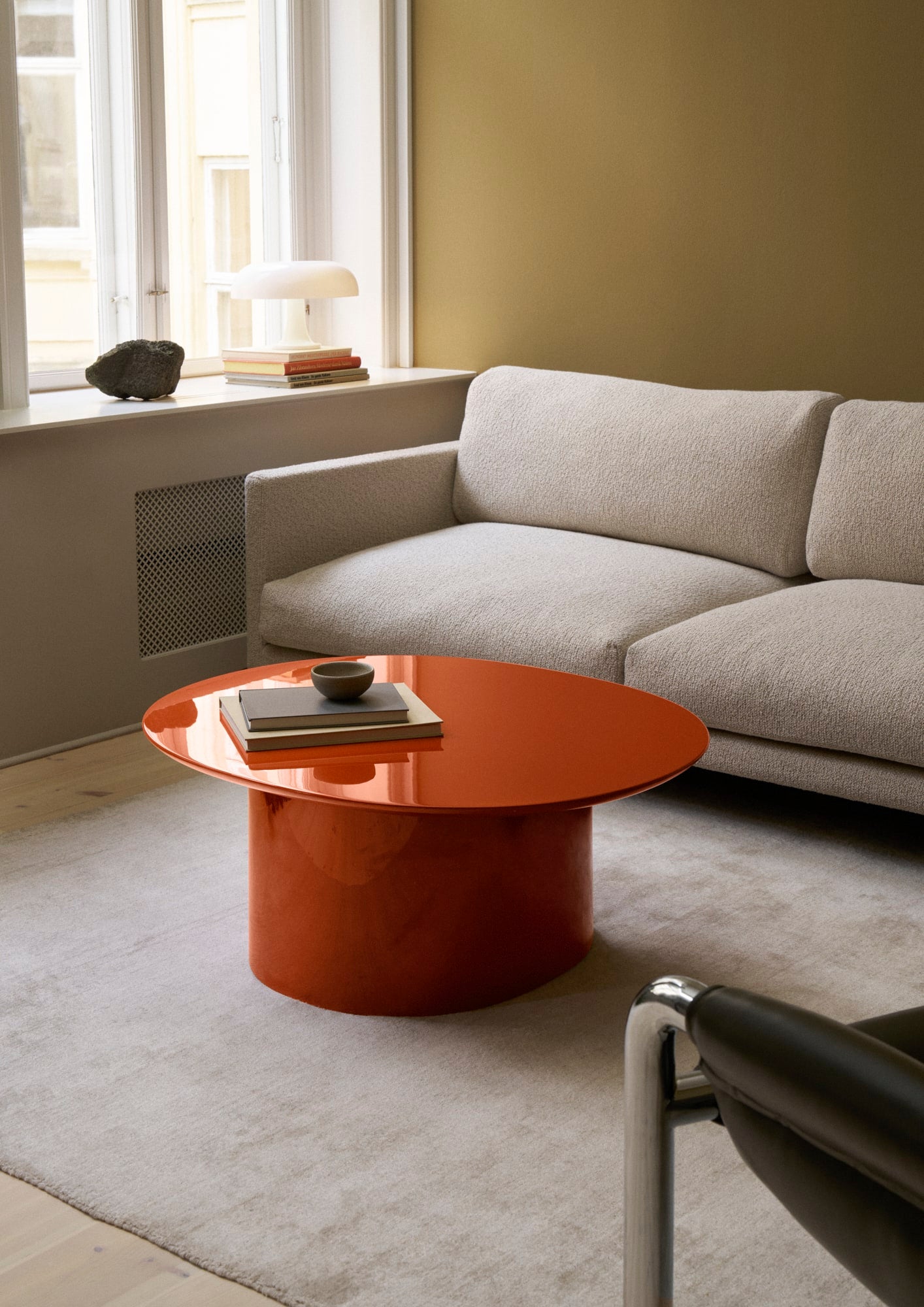 Kin Coffee Table - High-gloss burnt orange