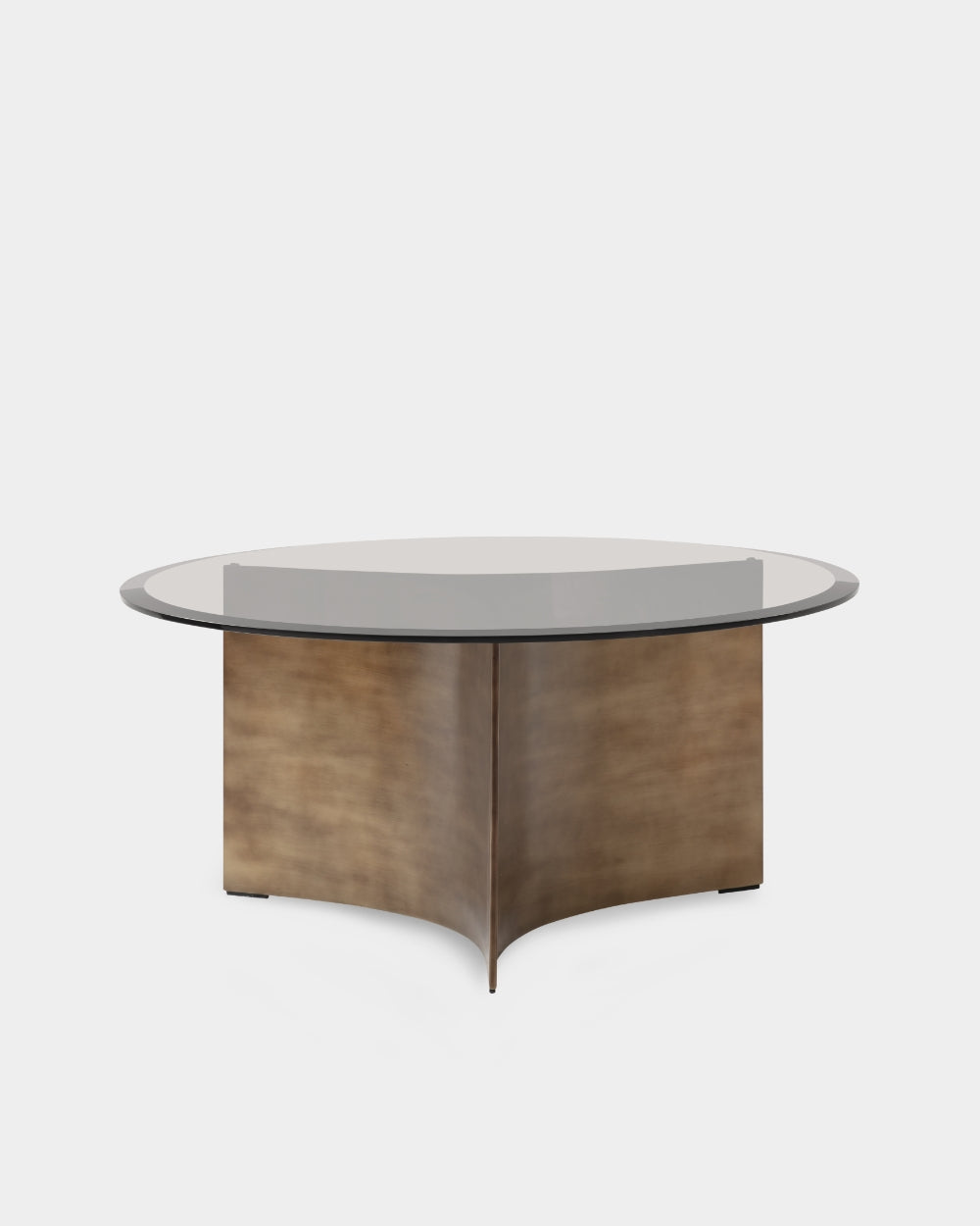 Brazen Table Arc Table - Medium - Brass patinated steel