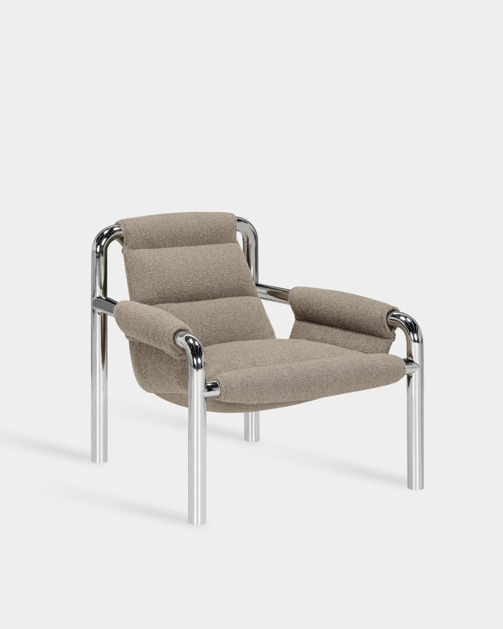 Atli Lounge Chair - Chrome-plated legs - Cuddle col. 04