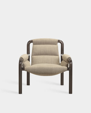 Atli Lounge Chair - Dark grey lacquered legs - Turn col. 04