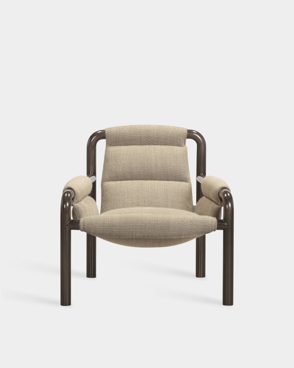 Atli Lounge Chair - Dark grey lacquered legs - Turn col. 04