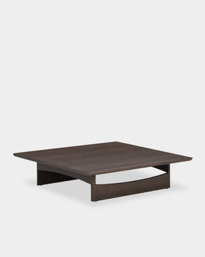 Bower Coffee Table - 120 x 120 cm - Dark brown-stained oak
