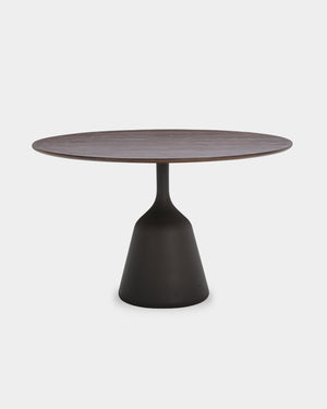 Coin Dining Table - Ø120 - Brown oak