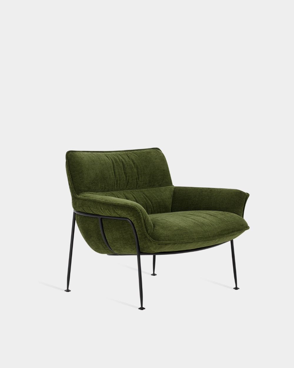 Duvet Lounge Chair - Black steel frame - Zest col. 06