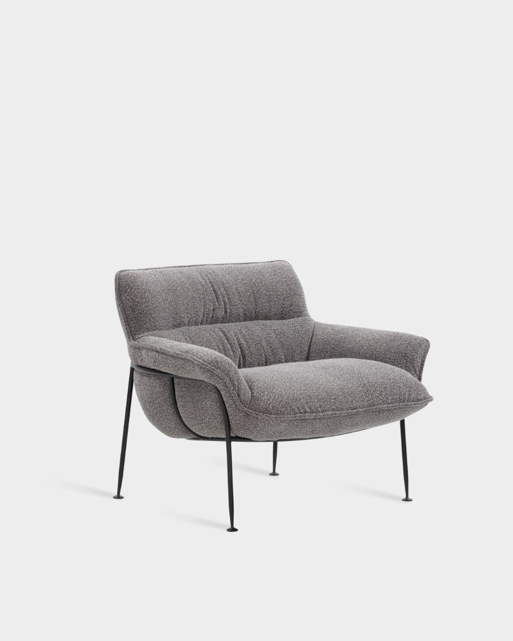 Duvet Lounge Chair - Black steel frame - Spectrum col. 14