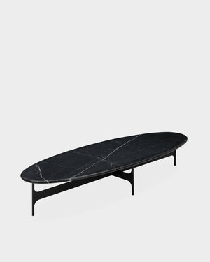Floema Coffee Table - Oval - Nero Marquina marble