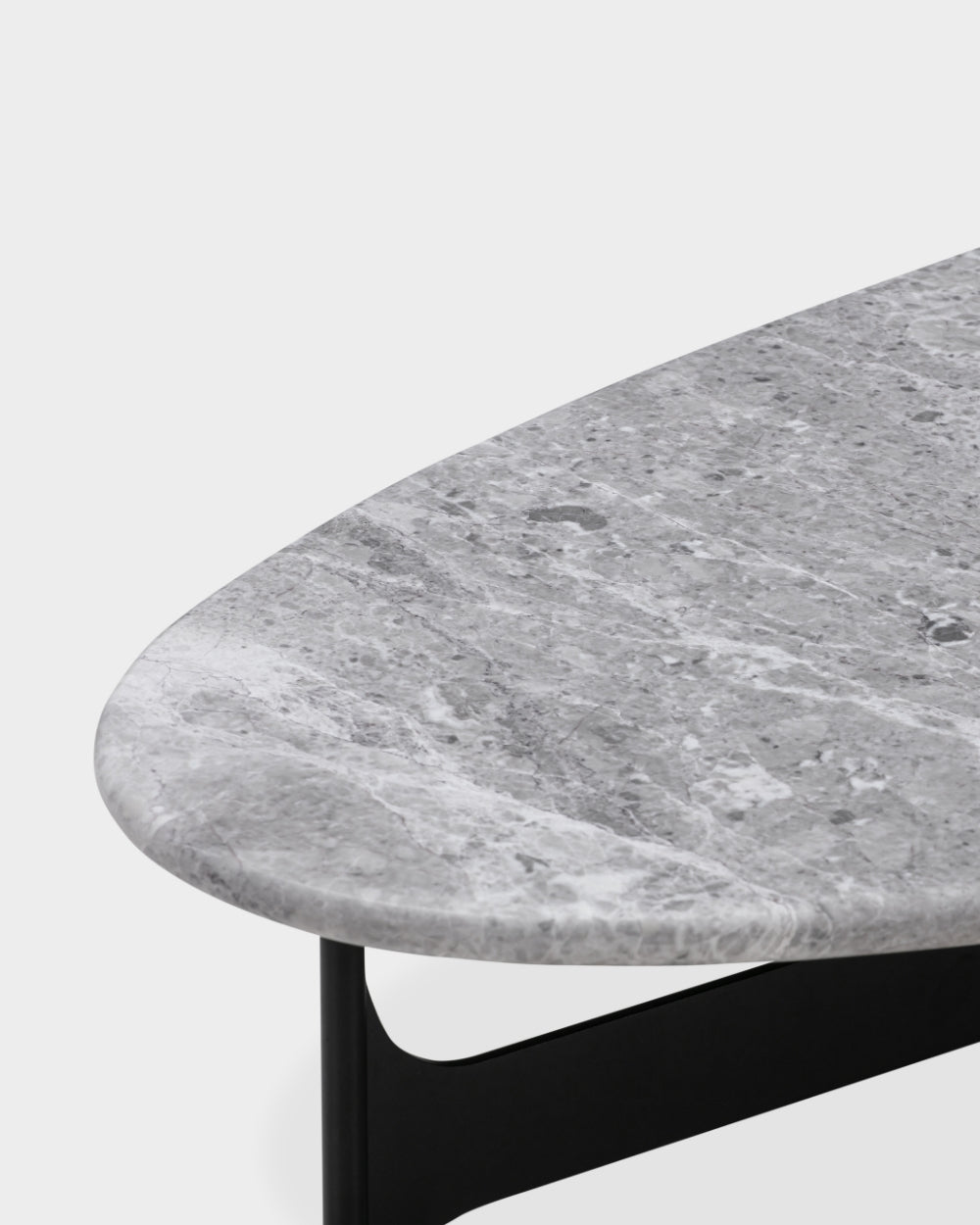 Floema Coffee Table - Oval - Grey Emperador marble