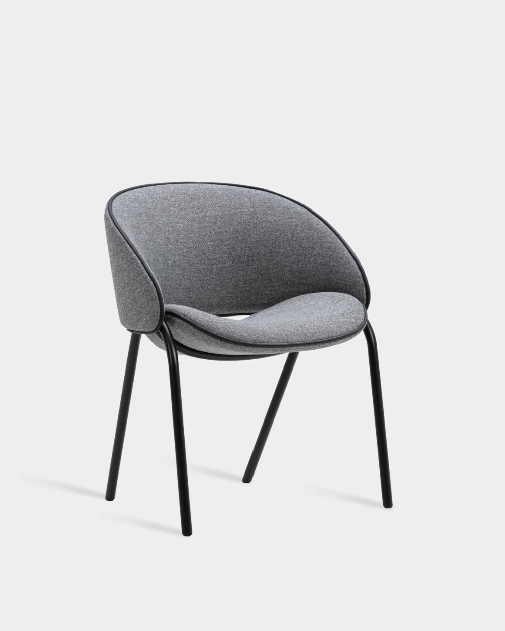 Folium Dining Chair - With leather piping - Agata col. 04