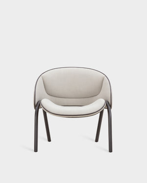 Folium Lounge Chair - With leather piping - Umber col. 61277