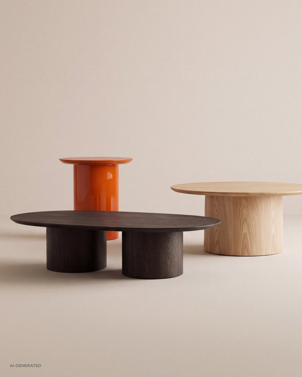 Kin Duo Coffee Table - Black-stained oak