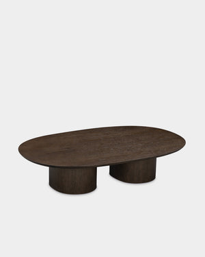 Kin Duo Coffee Table - Brown-stained oak